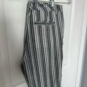 ASOS Linen Striped Cropped Pants